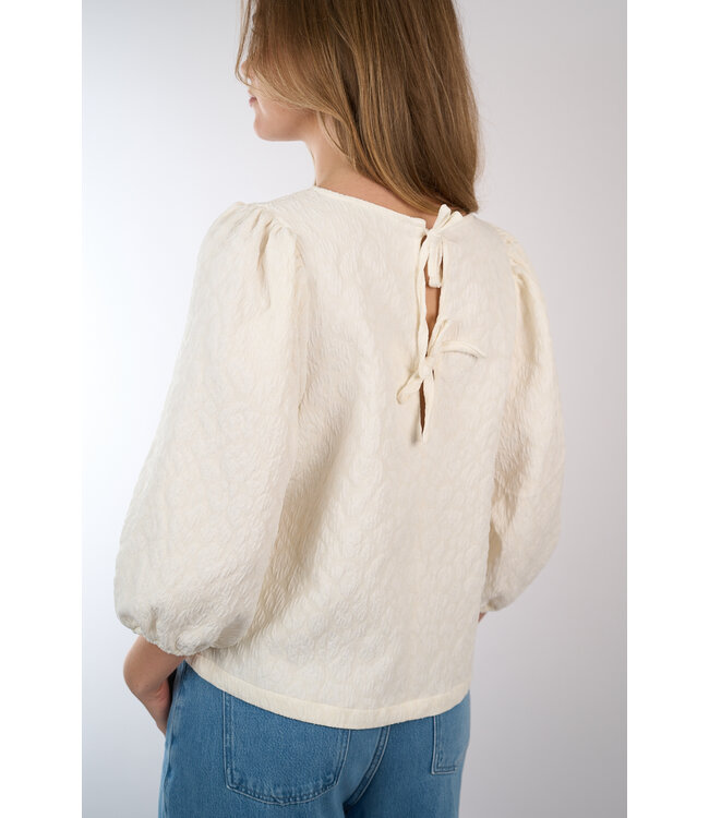 BY BAR JET CHEETAH BLOUSE OFF WHITE