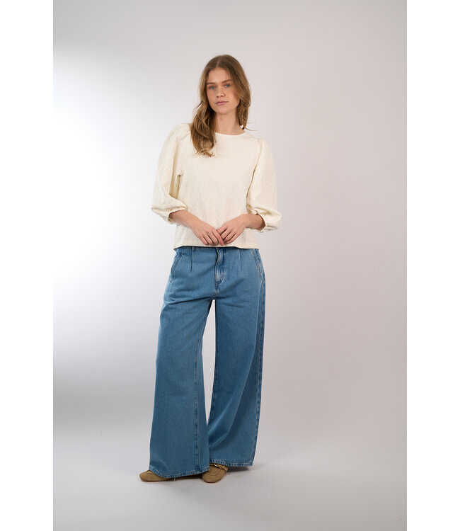 BY BAR JET CHEETAH BLOUSE OFF WHITE