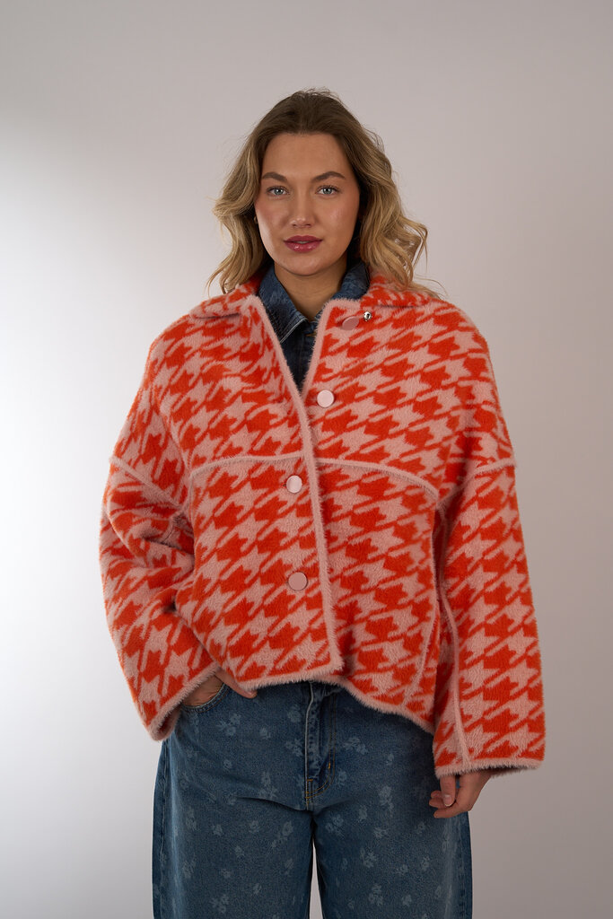 ESSENTIEL ANTWERP ESSENTIEL JOKING KNIT JACKET RED