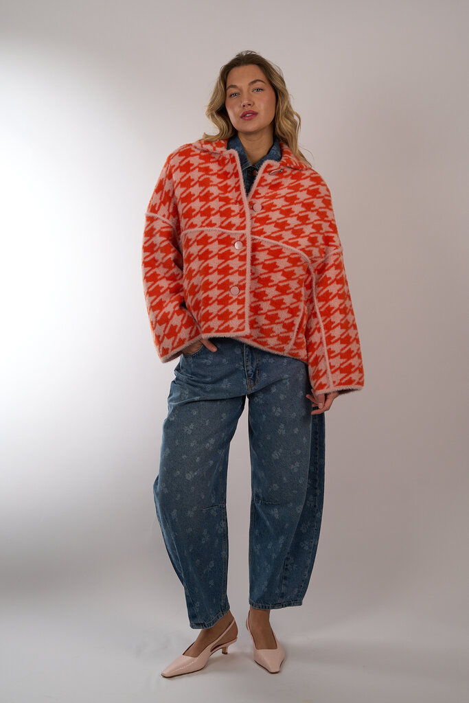 ESSENTIEL ANTWERP ESSENTIEL JOKING KNIT JACKET RED