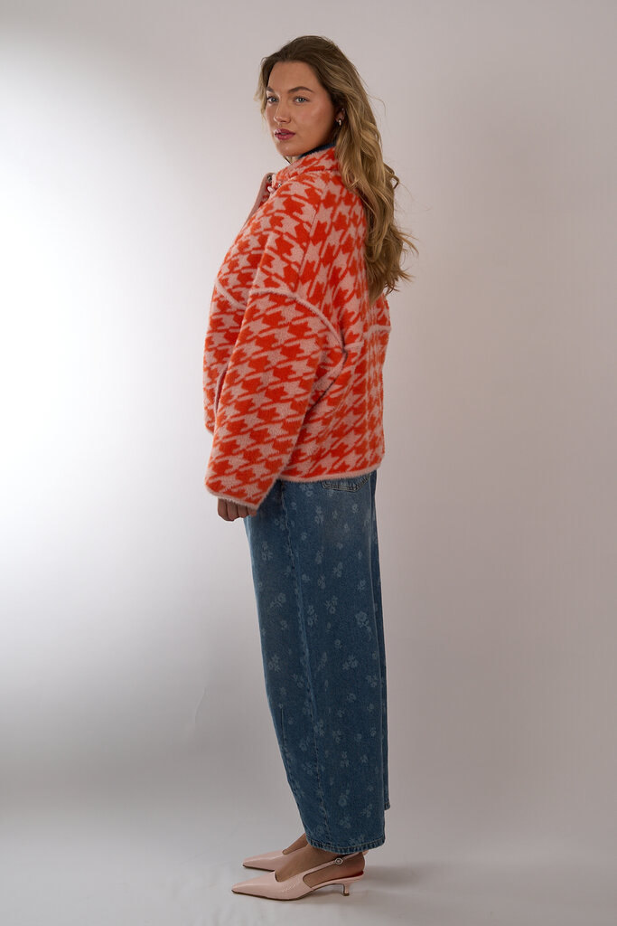 ESSENTIEL ANTWERP ESSENTIEL JOKING KNIT JACKET RED