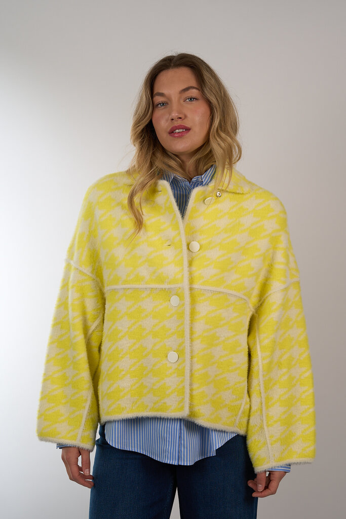 ESSENTIEL ANTWERP ESSENTIEL JOKING KNIT JACKET LEMON