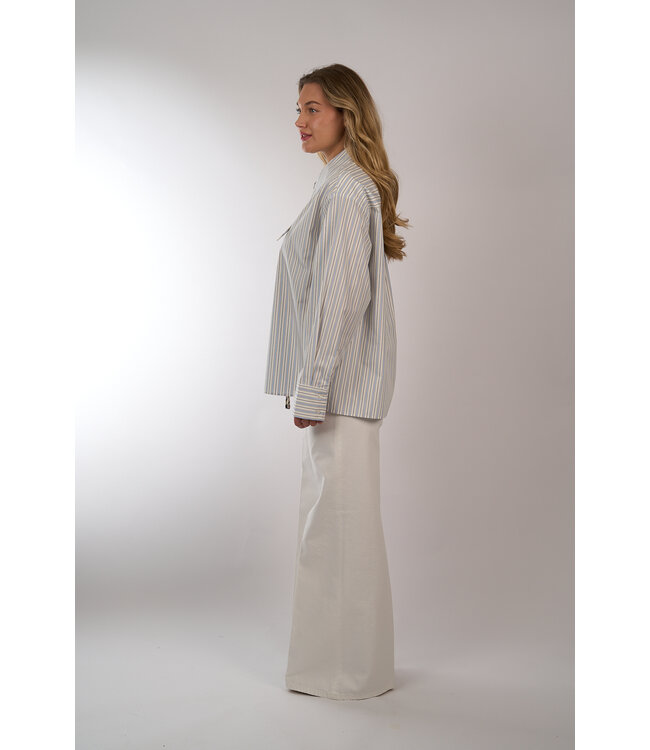 ESSENTIEL JOMATO POINTY SHIRT BLUE