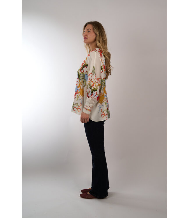 IVI SUNSHINE TUNIC BLOUSE MULTI