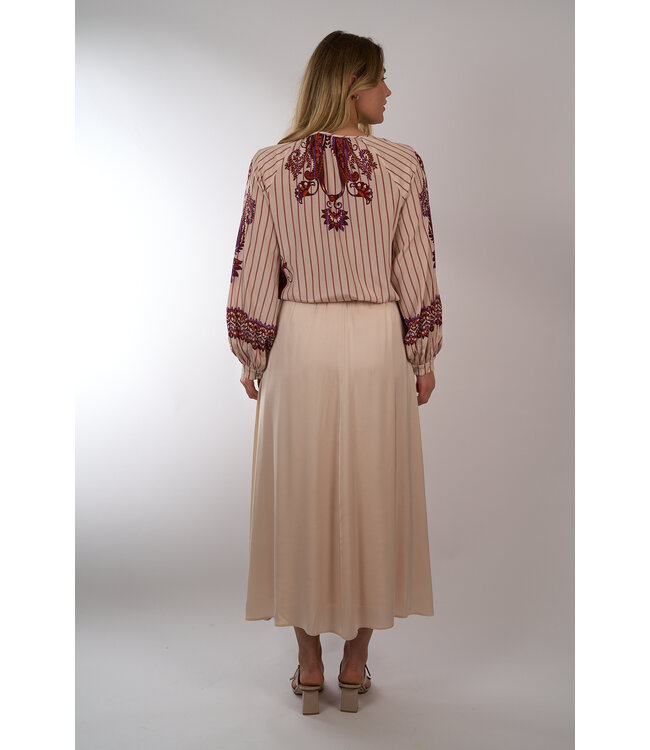 IVI SOLID SOLID SILK SKIRT LIGHT SAND