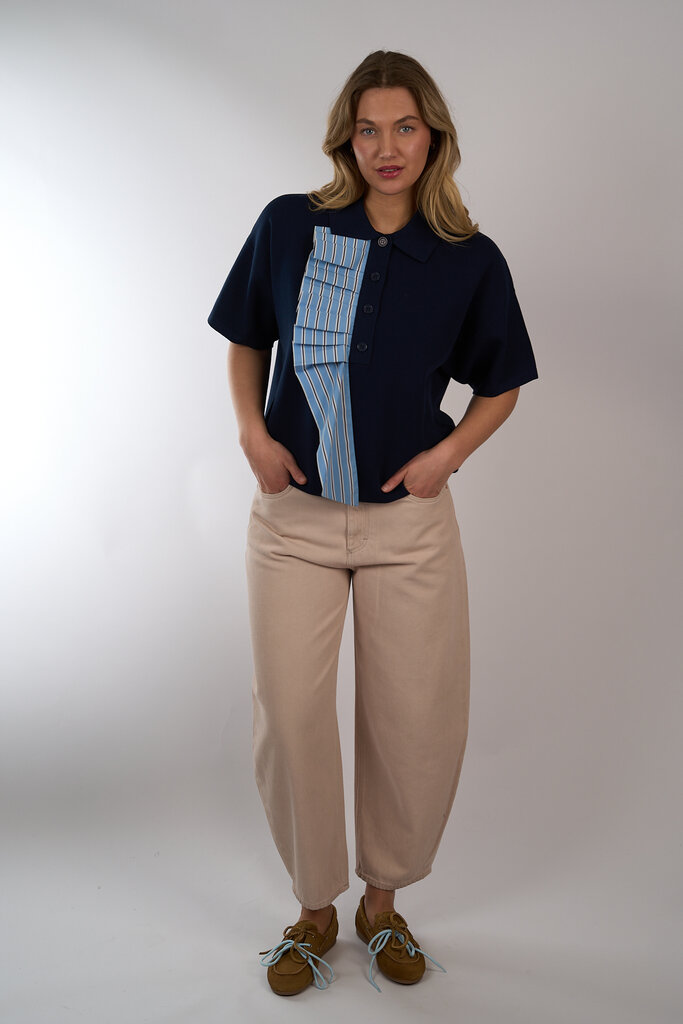 ESSENTIEL ANTWERP ESSENTIEL JUMBLE POLO NAVY