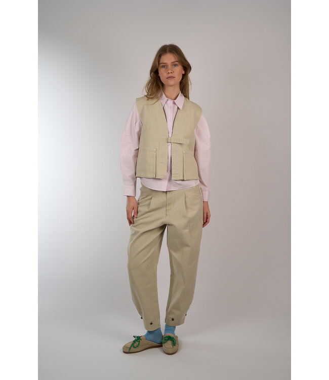 AIMEE THE LABEL ROSELINE WAISTCOAT BEIGE