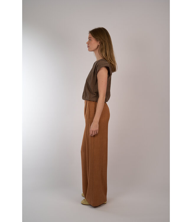 BY BAR NILOU STRIPE TOP TANNIN STRIPE