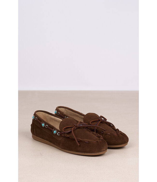 POSA BOAT LOAFER WESTERN DARK BROWN