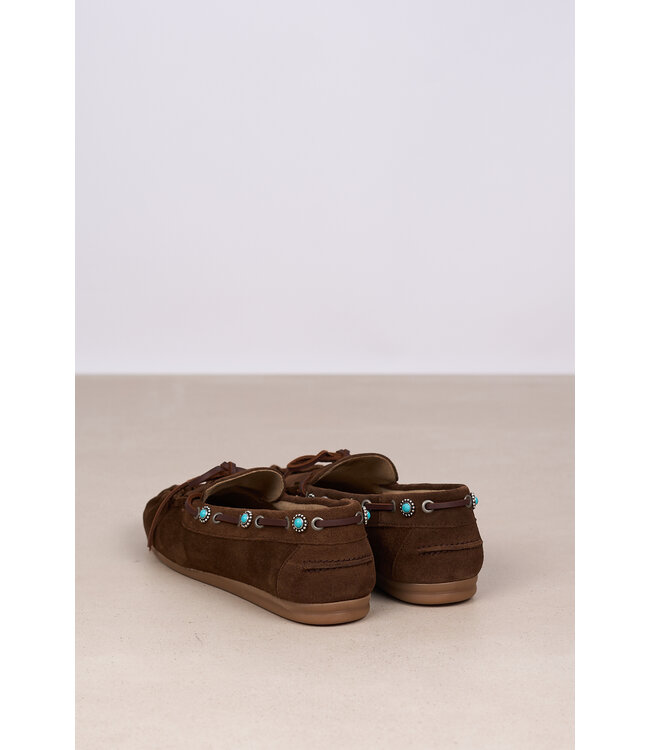 POSA BOAT LOAFER WESTERN DARK BROWN