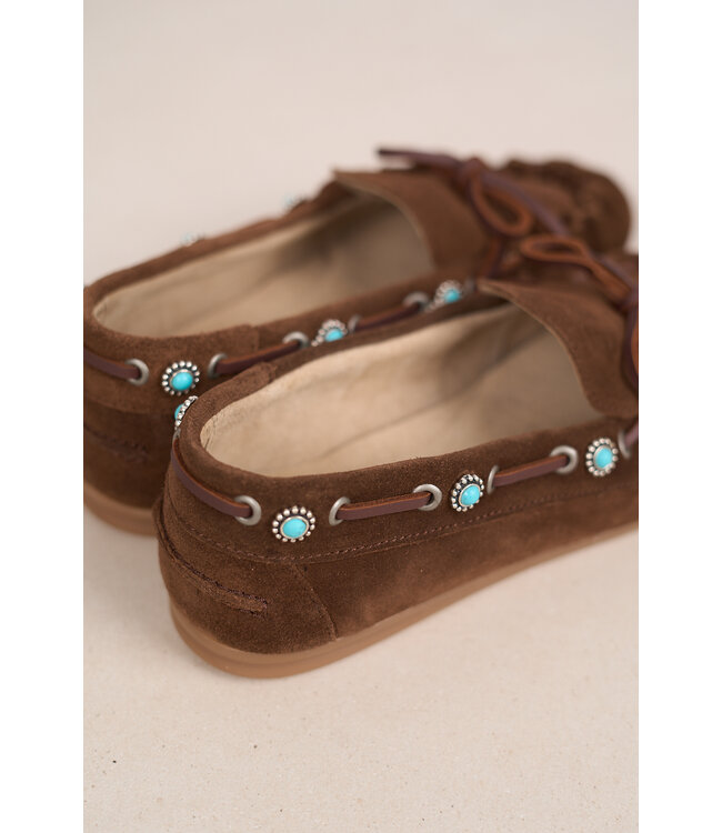 POSA BOAT LOAFER WESTERN DARK BROWN