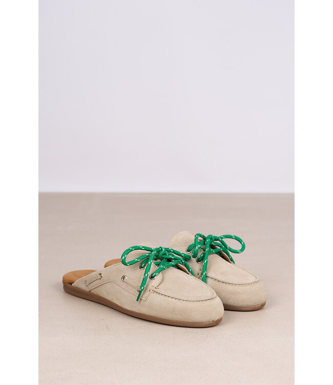 POSA BOAT LOAFER MULE LIGHT TAUPE