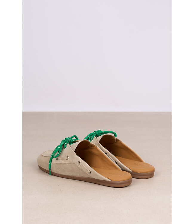 POSA BOAT LOAFER MULE LIGHT TAUPE