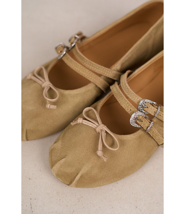POSA VITA BALLERINA DOUBLE STRAP CAMEL