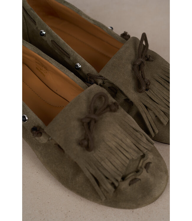 POSA FRINGE MOCCASSIN KHAKI