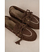 POSA BOAT LOAFER FRINGE DRK BROWN