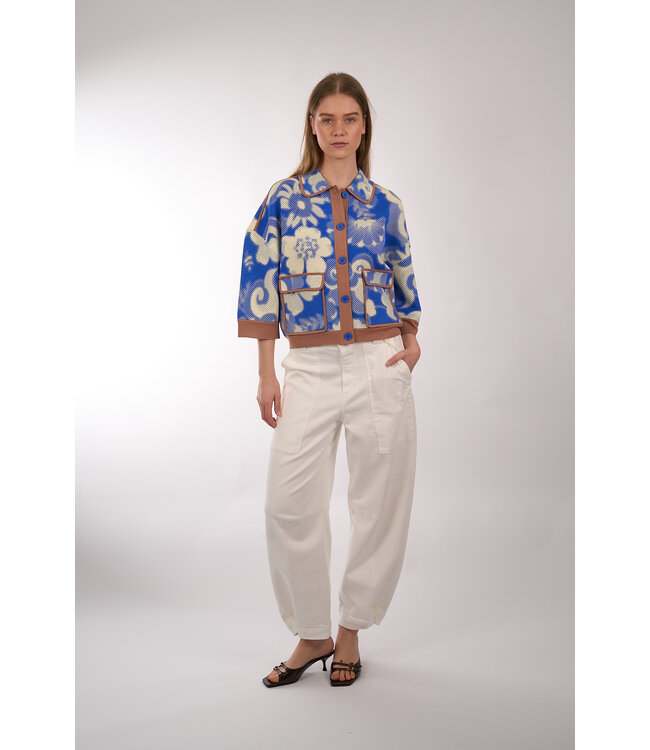 ESSENTIEL JOLY PRINTED KNIT VIOLET