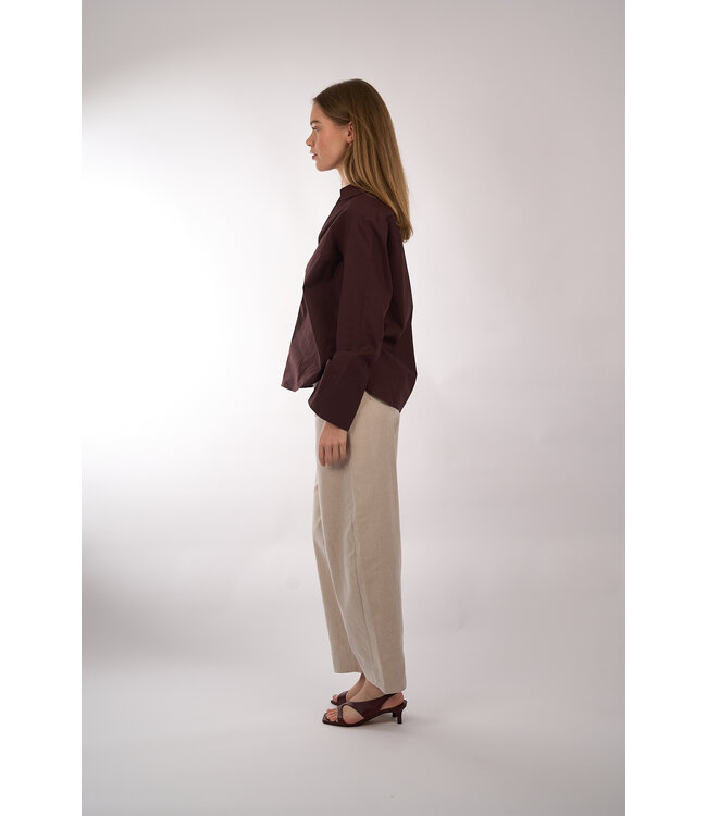 SECOND FEMALE BACOLI BARREL TROUSERS SOFT BEIGE