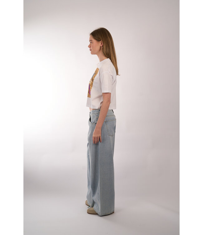 ELITE T-SHIRT CROP DIGITAL 113 WHITE