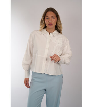 IVI IVI 0000 WHITE BLOUSE BLOOMING COTTON