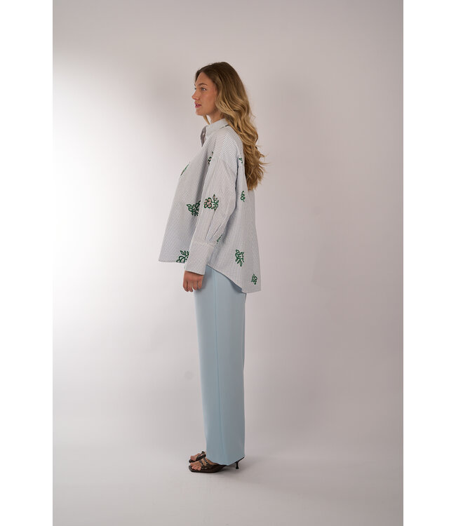 ESSENTIEL JALINKI EMBROIDERED SHIRT OFF WHITE