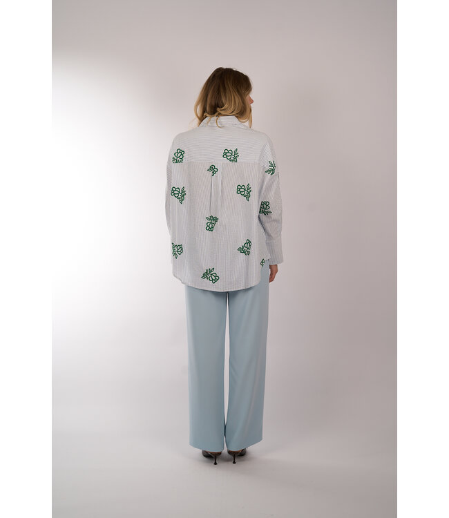 ESSENTIEL JALINKI EMBROIDERED SHIRT OFF WHITE