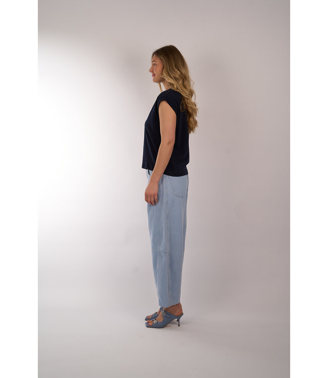 ESSENTIEL JUNGALA EMBROID T-SHIRT NAVY