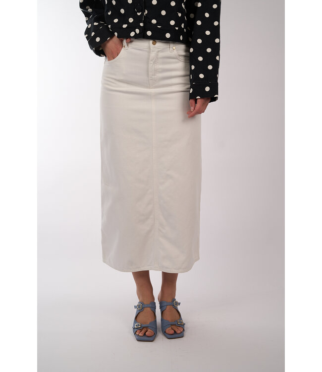ESSENTIEL ANTWERP HOBBIT COLOUR DENIM SKIRT WHITE WH00