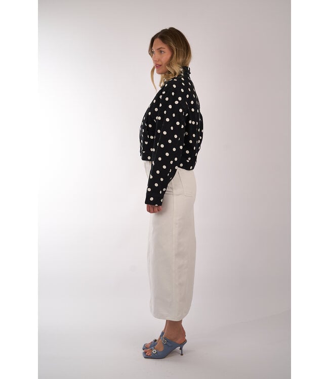 ESSENTIEL ANTWERP HOBBIT COLOUR DENIM SKIRT WHITE WH00