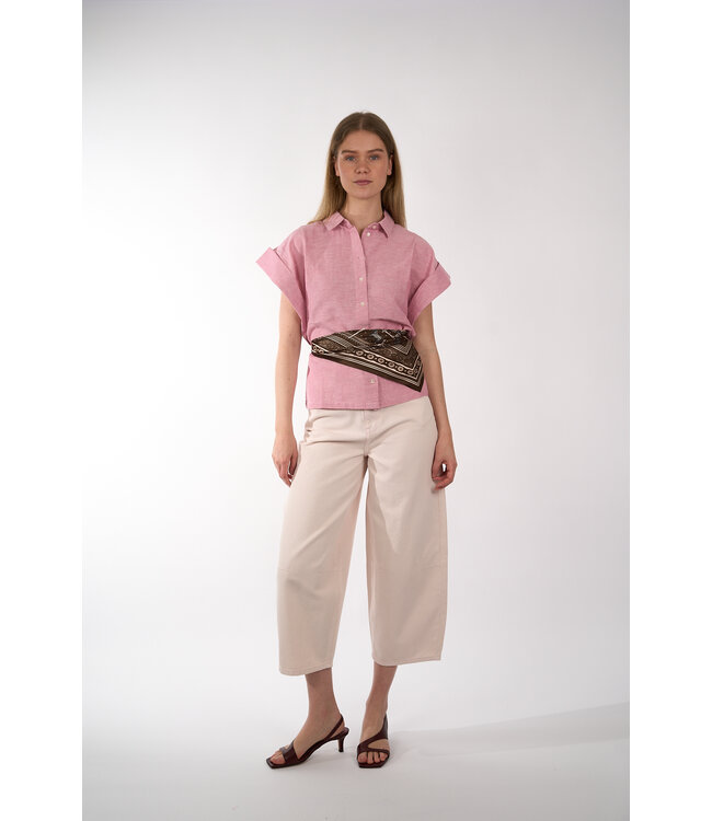 BY BAR PIXIE LINEN BLOUSE DUSTY PINK 1331