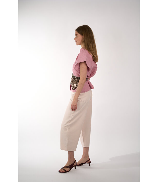 BY BAR PIXIE LINEN BLOUSE DUSTY PINK 1331