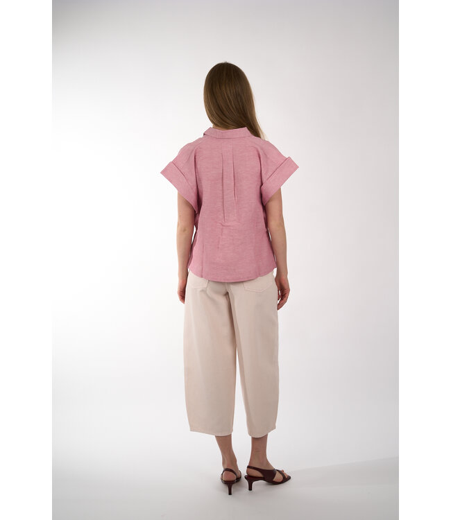 BY BAR PIXIE LINEN BLOUSE DUSTY PINK 1331