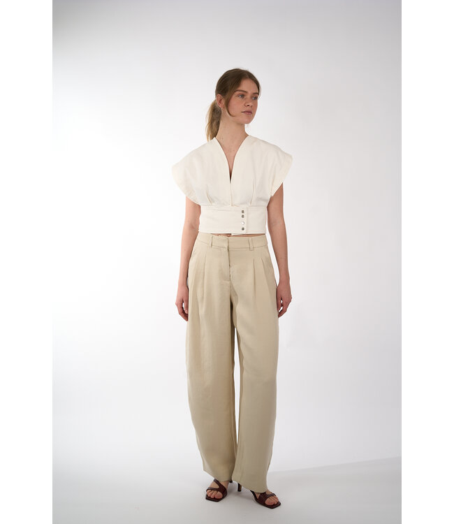 MSCH COPENHAGEN ESTERIANE PANTS OATMEAL