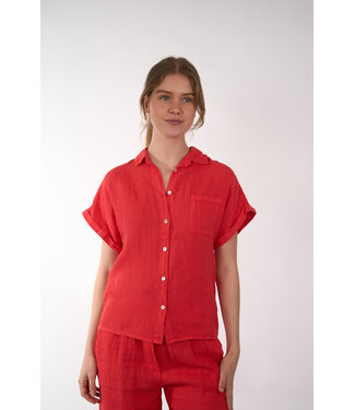 By Bar BY BAR ROSE LINEN BLOUSE LIPSTICK 332