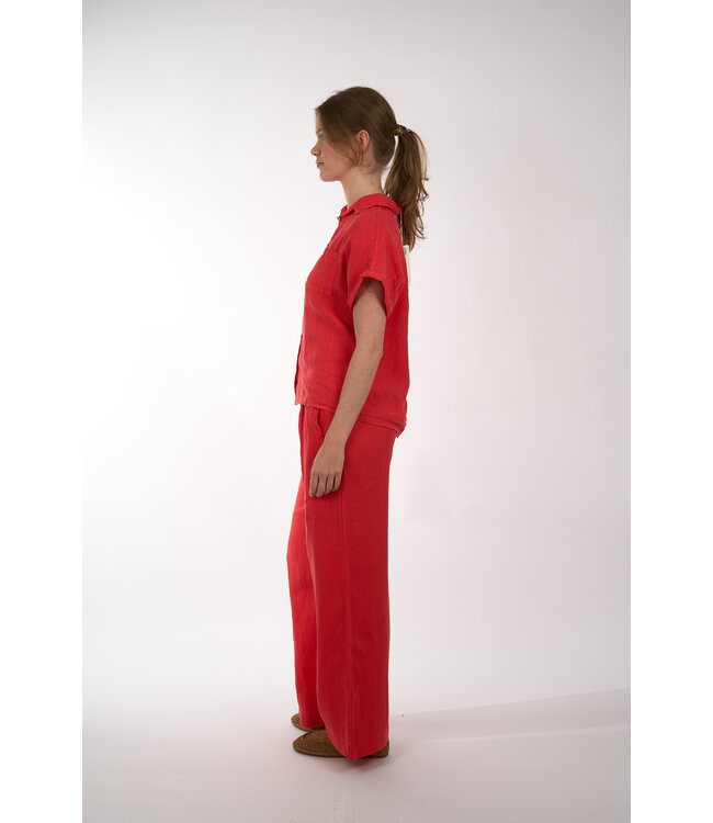 BY BAR ROSE LINEN BLOUSE LIPSTICK 332