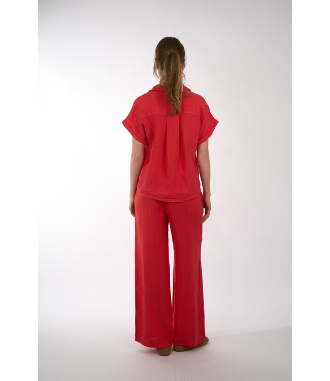 BY BAR ROSE LINEN BLOUSE LIPSTICK 332