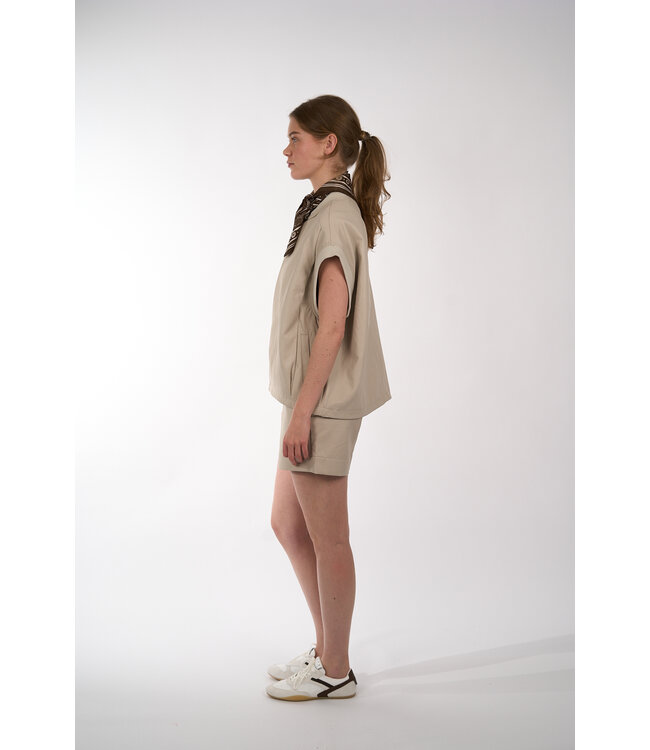 WITH BLACK ANNI VEGAN WAISTCOAT SILVER LINNING