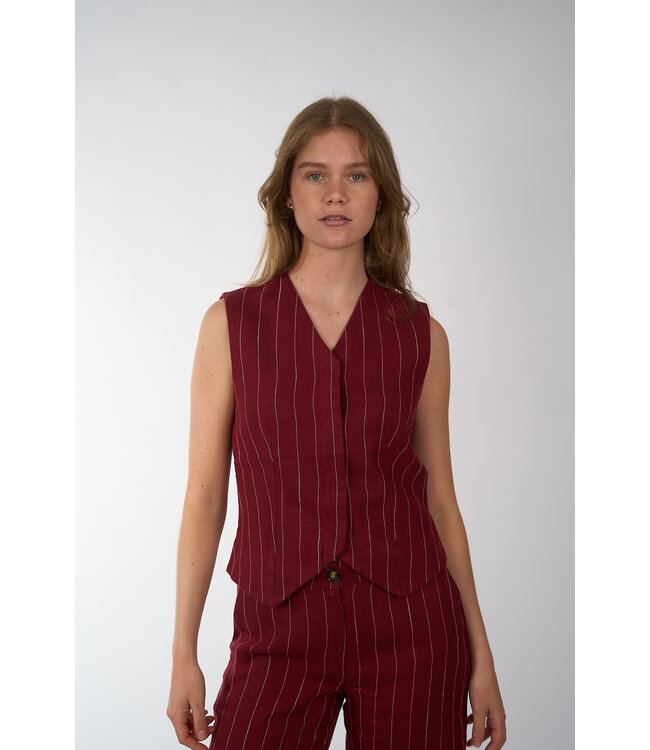 MSCH COPENHAGEN CLARITTE WAISTCOAT RHUBARB SAND