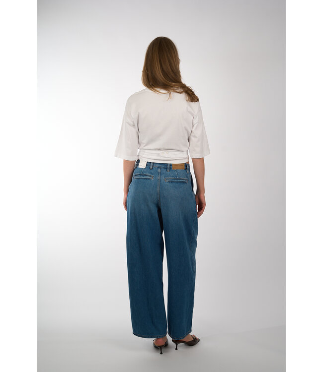 SAMSOE & SAMSOE SAHARPER PLEAT 15893 FLUID DENIM