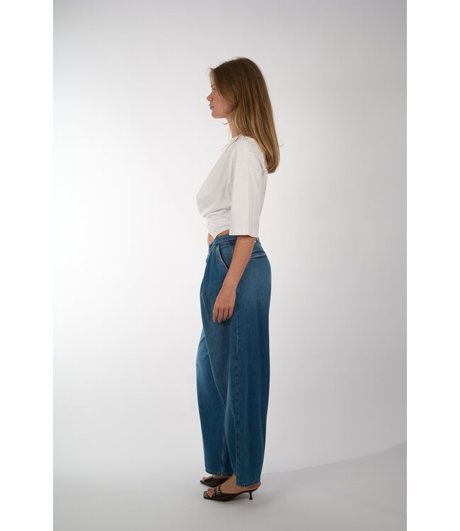 SAMSOE & SAMSOE SAHARPER PLEAT 15893 FLUID DENIM