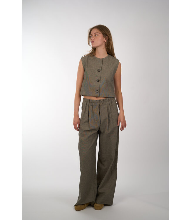 By Bar BENJI MELANGE PANTS Charcoal Melee