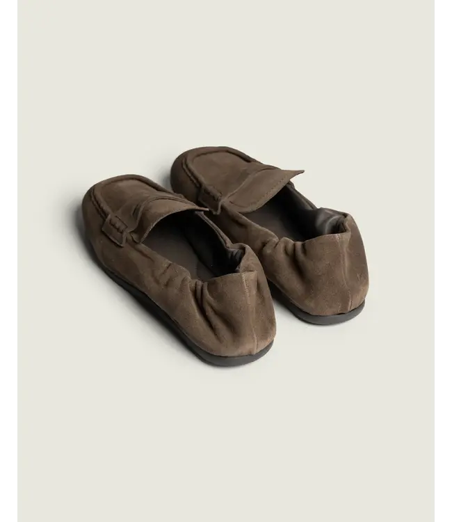 POSA PENNY LOAFER SQUARE DARK BROWN