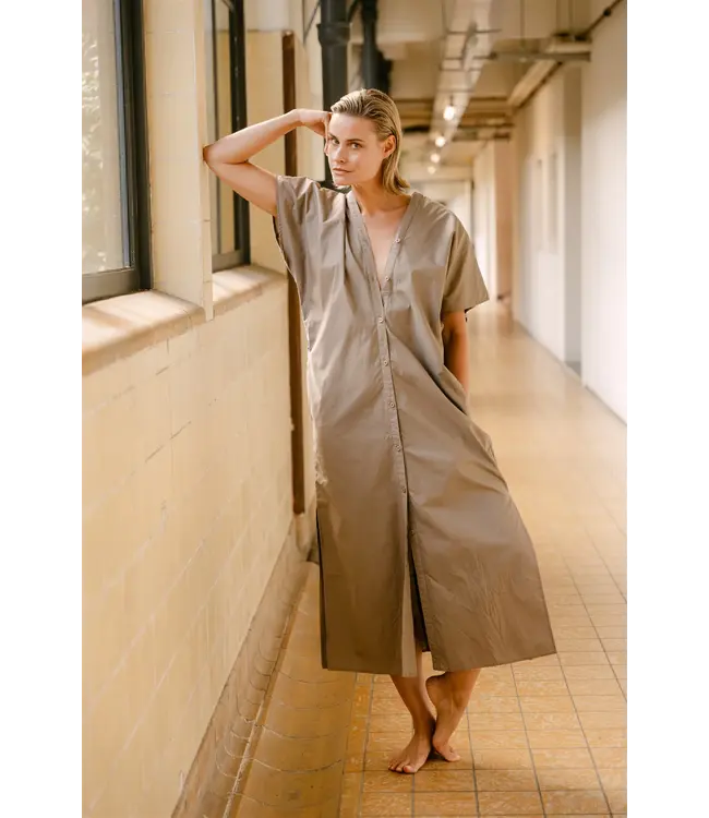 AIMEE THE LABEL MIRISS6 DRESS TAUPE