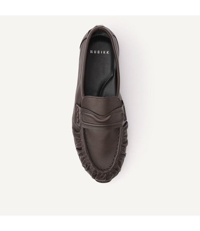 NUBIKK RILEY MIO DK BROWN LEATHER