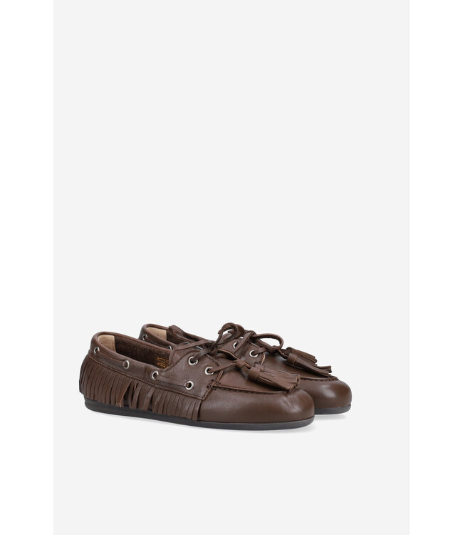 POSA BOAT LOAFER NATIVE TASSEL BROWN