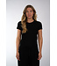 MAJESTIC FILATURES COL ROND MANCHES COURTES NOIR H19002