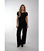 MAJESTIC FILATURES COL ROND MANCHES COURTES NOIR H19002