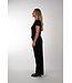 MAJESTIC FILATURES COL ROND MANCHES COURTES NOIR H19002