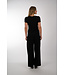 MAJESTIC FILATURES COL ROND MANCHES COURTES NOIR H19002