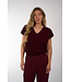 BY BAR SIL V-NECK PULLOVER WINE